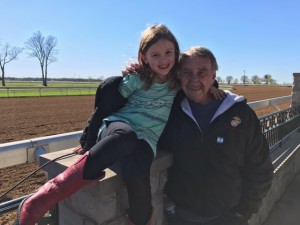 Katie's father-in-law with her daughter, Sarah